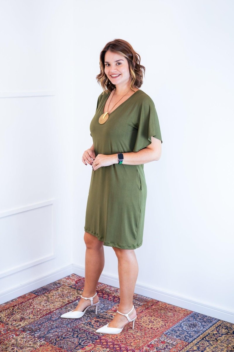 Vestido Helena - Malha Confort Manga Morcego - Naguirre Shop
