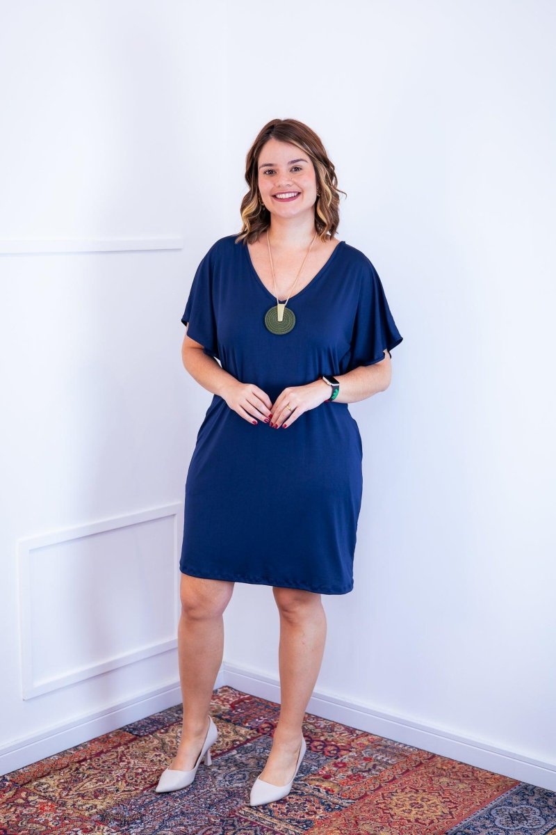 Vestido Helena - Malha Confort Manga Morcego - Naguirre Shop