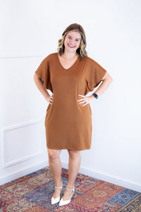 Vestido Helena - Malha Confort Manga Morcego - Naguirre Shop