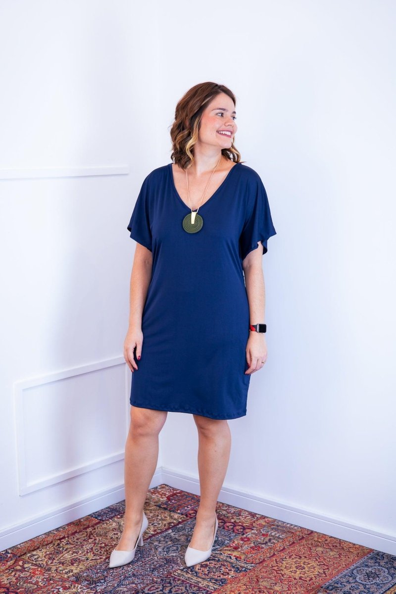 Vestido Helena - Malha Confort Manga Morcego - Naguirre Shop