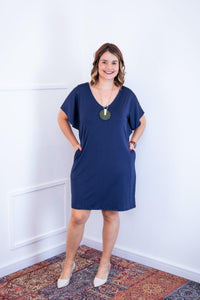 Vestido Helena - Malha Confort Manga Morcego - Naguirre Shop