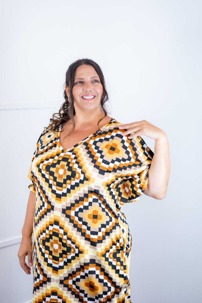 Vestido Helena Maxi - Malha Confort Deluxe Manga Morcego - Naguirre Shop