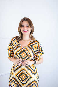 Vestido Helena Maxi - Malha Confort Deluxe Manga Morcego - Naguirre Shop