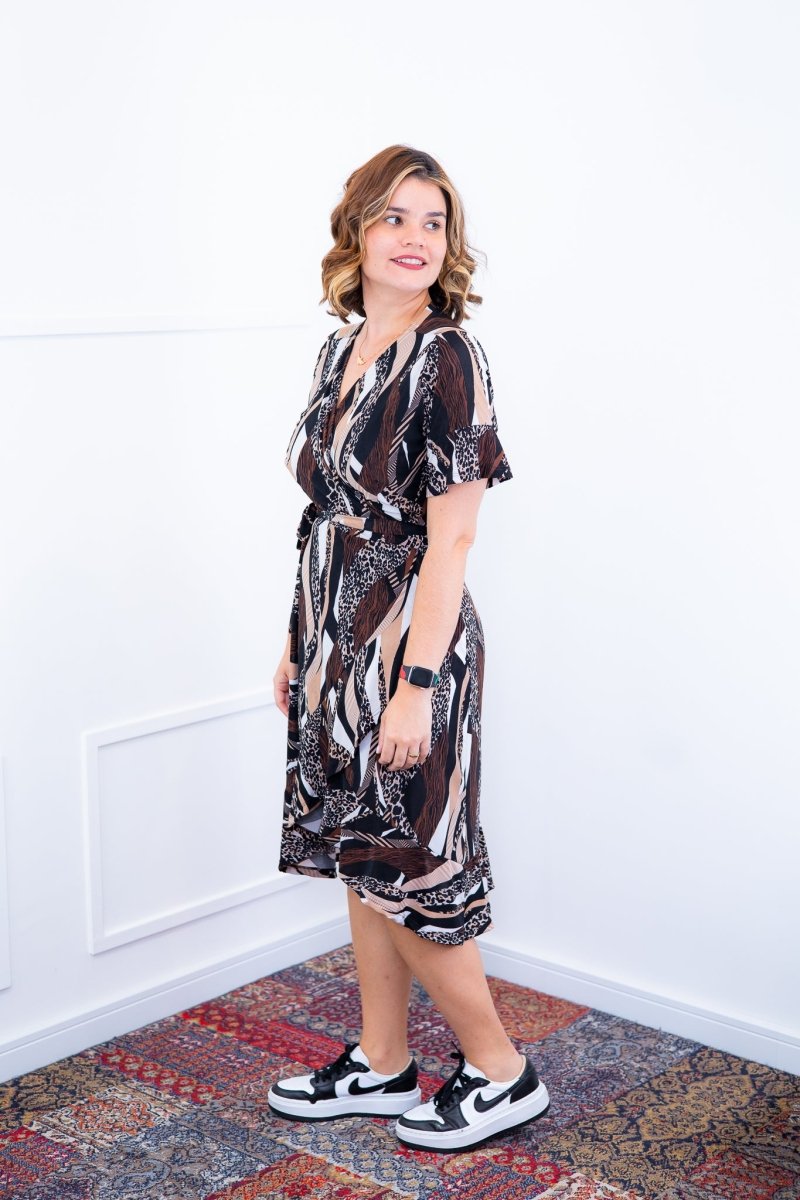 Vestido Indonésia - Malha Confort Envelope - Naguirre Shop