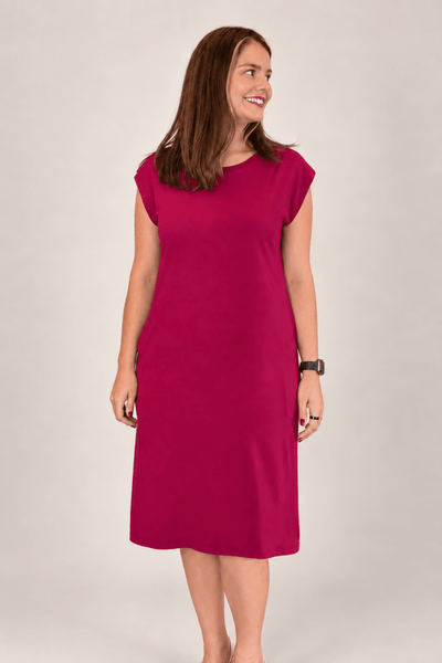 Vestido Jaqueline Midi em Viscolycra com Bolsos Laterais - Naguirre Shop