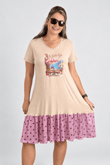 Vestido La Dolce Vita Gola V com Babado em Tule Clássico