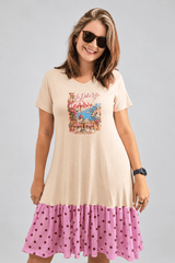 Vestido La Dolce Vita Gola V com Babado em Tule Clássico
