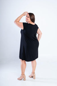 Vestido Laura - Evasê Decote V em Viscolycra - Naguirre Shop