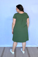 Vestido Laura - Evasê Decote V em Viscolycra - Naguirre Shop