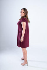 Vestido Laura - Evasê Decote V em Viscolycra - Naguirre Shop