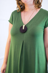 Vestido Laura - Evasê Decote V em Viscolycra - Naguirre Shop