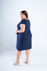 Vestido Laura - Evasê Decote V em Viscolycra - Naguirre Shop