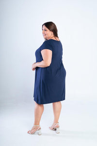 Vestido Laura - Evasê Decote V em Viscolycra - Naguirre Shop