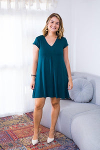 Vestido Laura - Evasê Decote V em Viscolycra - Naguirre Shop