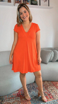 Vestido Laura - Evasê Decote V em Viscolycra - Naguirre Shop