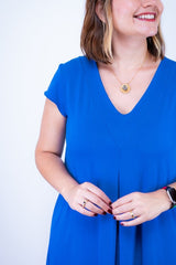 Vestido Laura - Evasê Decote V em Viscolycra - Naguirre Shop