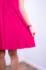 Vestido Laura - Evasê Decote V em Viscolycra - Naguirre Shop