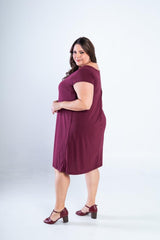 Vestido Laura - Evasê Decote V em Viscolycra - Naguirre Shop