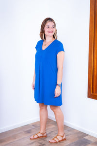 Vestido Laura - Evasê Decote V em Viscolycra - Naguirre Shop