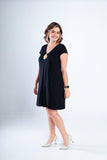 Vestido Laura - Evasê Decote V em Viscolycra - Naguirre Shop