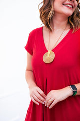 Vestido Laura - Evasê Decote V em Viscolycra - Naguirre Shop