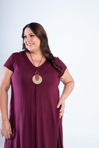 Vestido Laura - Evasê Decote V em Viscolycra - Naguirre Shop