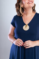 Vestido Laura - Evasê Decote V em Viscolycra - Naguirre Shop