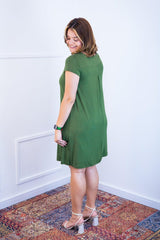 Vestido Laura - Evasê Decote V em Viscolycra - Naguirre Shop