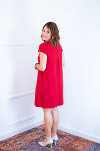 Vestido Laura - Evasê Decote V em Viscolycra - Naguirre Shop