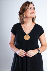 Vestido Laura - Evasê Decote V em Viscolycra - Naguirre Shop