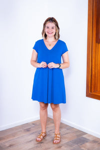 Vestido Laura - Evasê Decote V em Viscolycra - Naguirre Shop