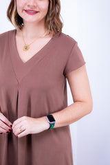 Vestido Laura - Evasê Decote V em Viscolycra - Naguirre Shop