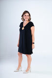 Vestido Laura - Evasê Decote V em Viscolycra - Naguirre Shop