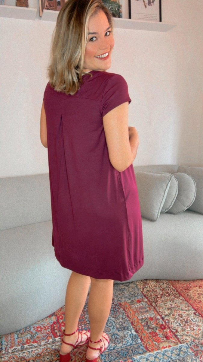 Vestido Laura - Evasê Decote V em Viscolycra - Naguirre Shop