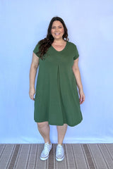 Vestido Laura - Evasê Decote V em Viscolycra - Naguirre Shop