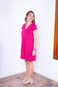 Vestido Laura - Evasê Decote V em Viscolycra - Naguirre Shop