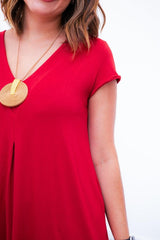 Vestido Laura - Evasê Decote V em Viscolycra - Naguirre Shop