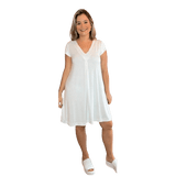 Vestido Laura - Evasê Decote V em Viscolycra - Naguirre Shop