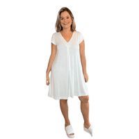 Vestido Laura - Evasê Decote V em Viscolycra - Naguirre Shop