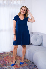 Vestido Laura - Evasê Decote V em Viscolycra - Naguirre Shop