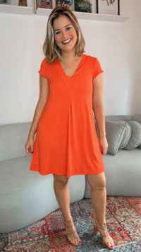 Vestido Laura - Evasê Decote V em Viscolycra - Naguirre Shop