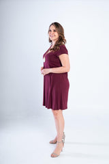 Vestido Laura - Evasê Decote V em Viscolycra - Naguirre Shop