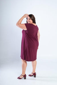 Vestido Laura - Evasê Decote V em Viscolycra - Naguirre Shop