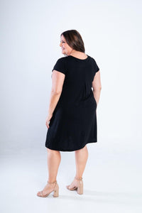 Vestido Laura - Evasê Decote V em Viscolycra - Naguirre Shop