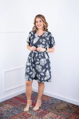 Vestido Letícia – Midi com Gola V em Malha Confort Deluxe - Naguirre Shop