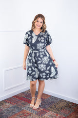 Vestido Letícia – Midi com Gola V em Malha Confort Deluxe - Naguirre Shop