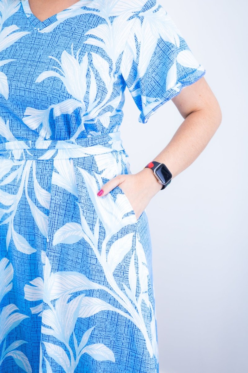Vestido Letícia – Midi com Gola V em Malha Confort Deluxe - Naguirre Shop