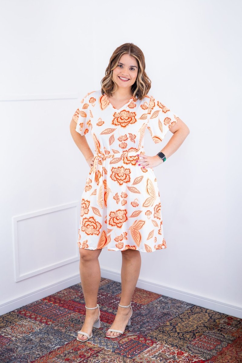 Vestido Letícia – Midi com Gola V em Malha Confort Deluxe - Naguirre Shop