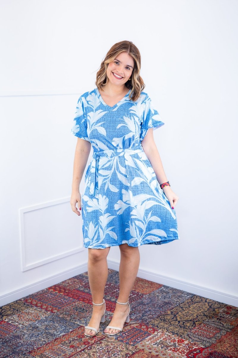 Vestido Letícia – Midi com Gola V em Malha Confort Deluxe - Naguirre Shop