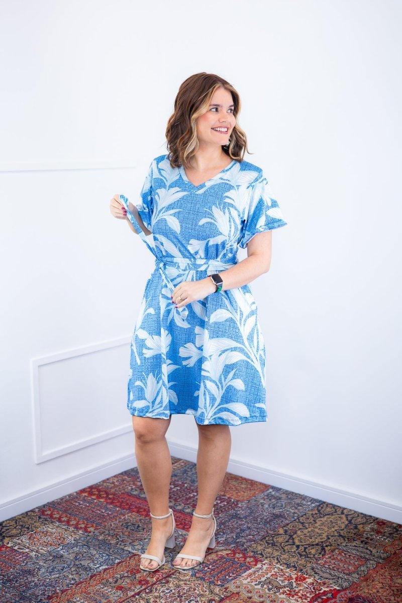 Vestido Letícia – Midi com Gola V em Malha Confort Deluxe - Naguirre Shop
